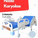 2 Motorlu ABS Hasta Yatağı: Anti Bakteriyel, Amortisörlü Korkuluklu